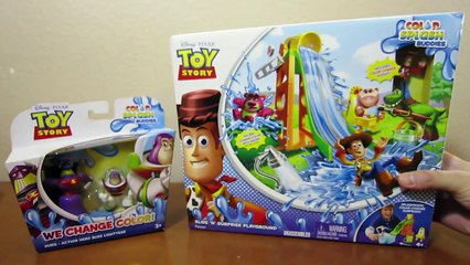 Color Changing Toy Story Slide 'n' Surprise Playset with Woody, Buzz, and Zurg Splash Buddies!