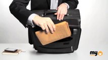 LEATHER LAPTOP TROLLEY / WHEELED BUSINESS BAG by HIDEONLINE
