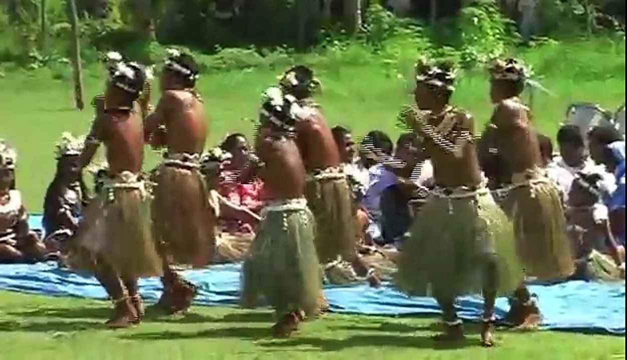Fiji Dancing Banaban School on Rabi Island  Performing Traditional Dances.