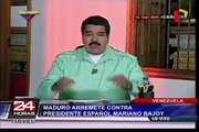 Venezuela: Nicolás Maduro arremete contra presidente español Mariano Rajoy