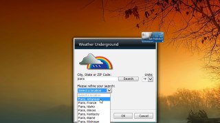 Weather Underground Widget for Windows 7