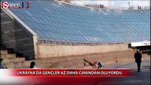 Ukrayna'da gençler az daha canından oluyordu