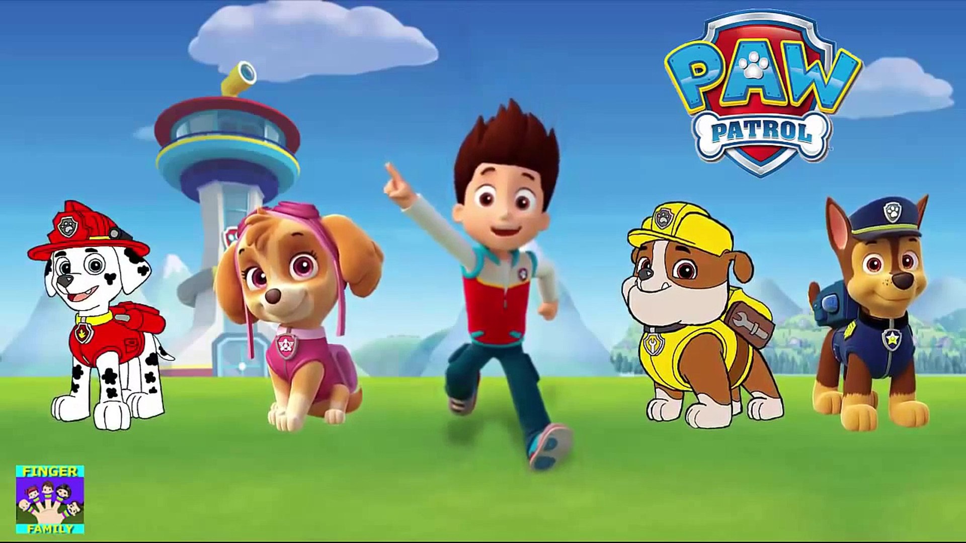 PAW PATROL Finger Family Song For Children | Dady Finger Nursey Rhymes -  video dailymotion