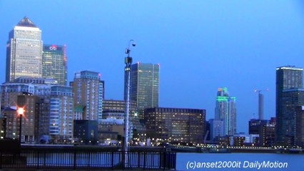 Sunset on Canary Wharf, London