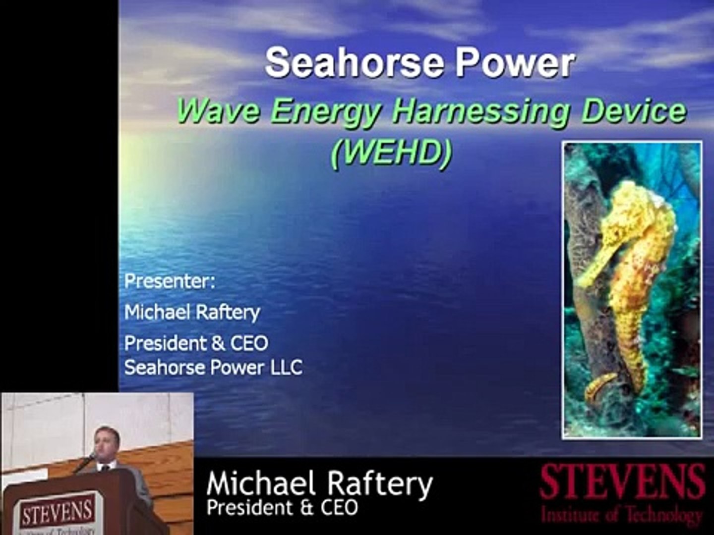 Mr. Michael Raftery: Seahorse Power