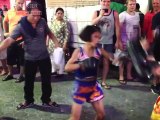 9 year old Muay Thai Girl Hitting Pads, Thailand