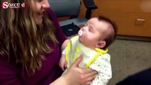 Sağır bebek annesinin sesini ilk kez duydu