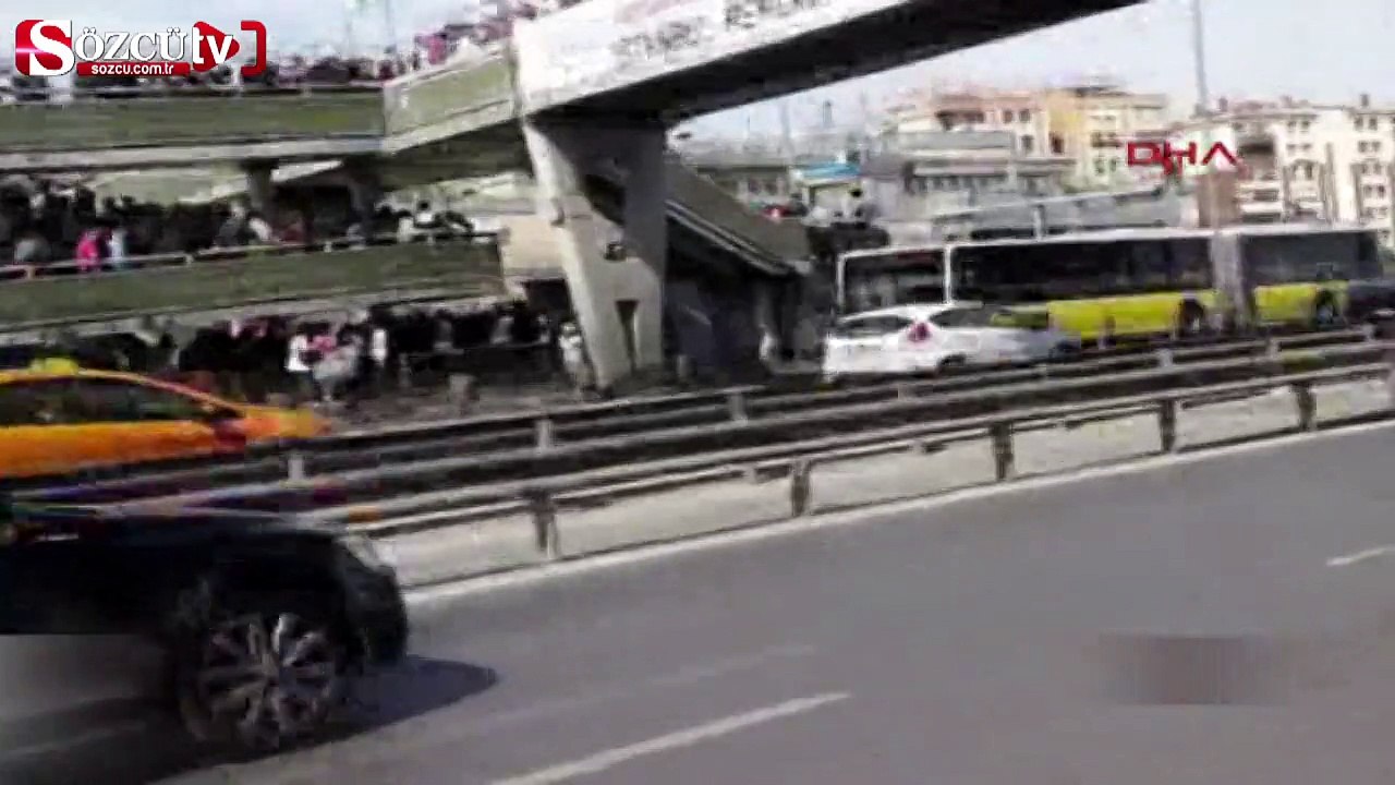 İncirli metrobüs durağında izdiham!