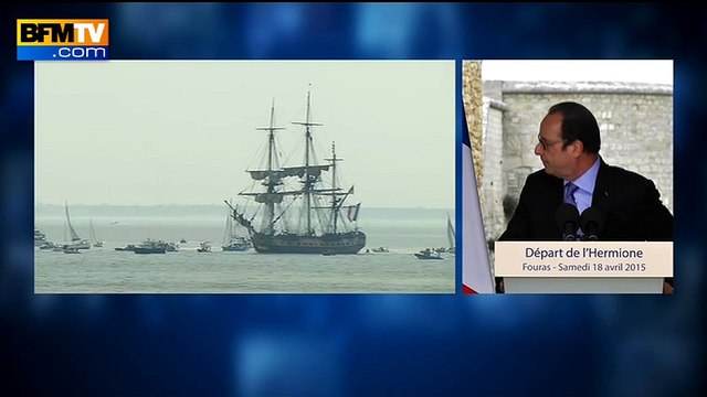 Hollande plaisante sur la participation financière de l'Etat dans l'Hermione