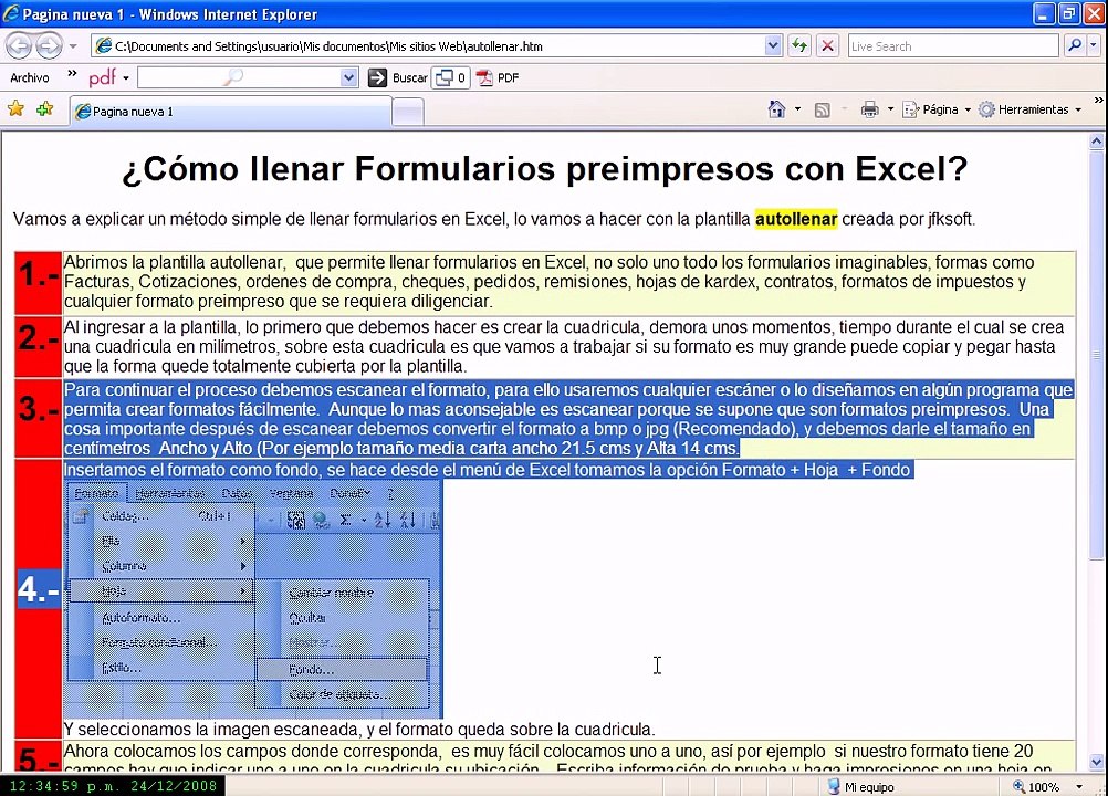 ¿Cómo llenar Formularios preimpresos con Excel?  Facturas cheques, impuestos y cualquier formato preimpreso