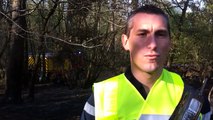 Un incendie de forêt à Placé