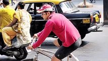 Salman Khan's Cycling VIDEO on the Streets of Mumb a i  HD