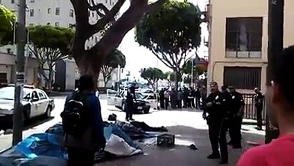 Unarmed Homeless man shot by black L.A. police off