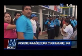 Revelan nuevo video sobre agresión de español a trabajadora
