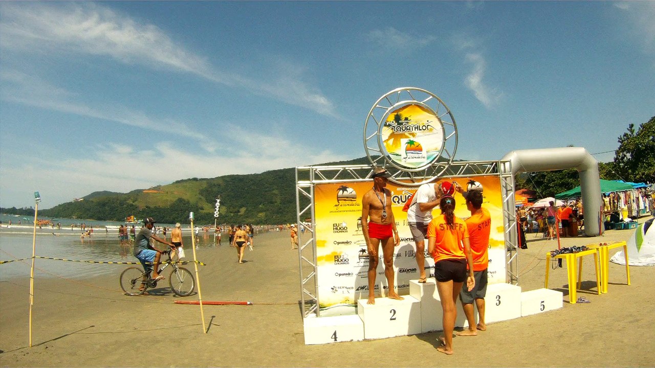 5 km corrida, 1 km natação, Prova de Biátlon, Aquathlon, Ubatuba, SP, Brasil, Marcelo Ambrogi, Equipe, Fernando, 18 de abril de 2015, (11)