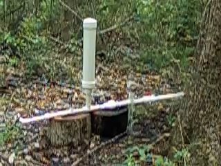 Home-made Hydraulic ram pump.