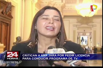 Critican a Ana Jara por pedir licencia para conducir programa de TV