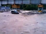Jeep With Kids On Board Attempts To Cross a Raging River (Daily Funny Videos)