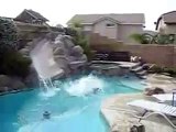 Dog Loves Pool and Slide!