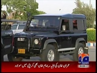 King Imran Niazi with VVVIP travel and VVVIP security protocol while his visit to Karachi