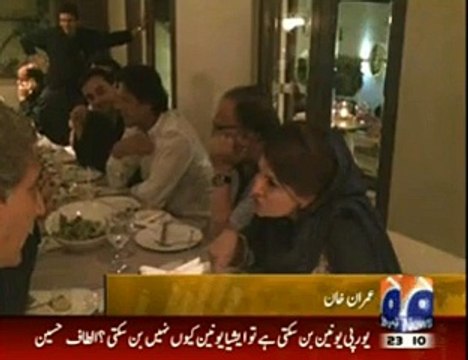Reham Khan and Imran Khan eats at a restaurant in Clifton and Reham Khan talks to Media
