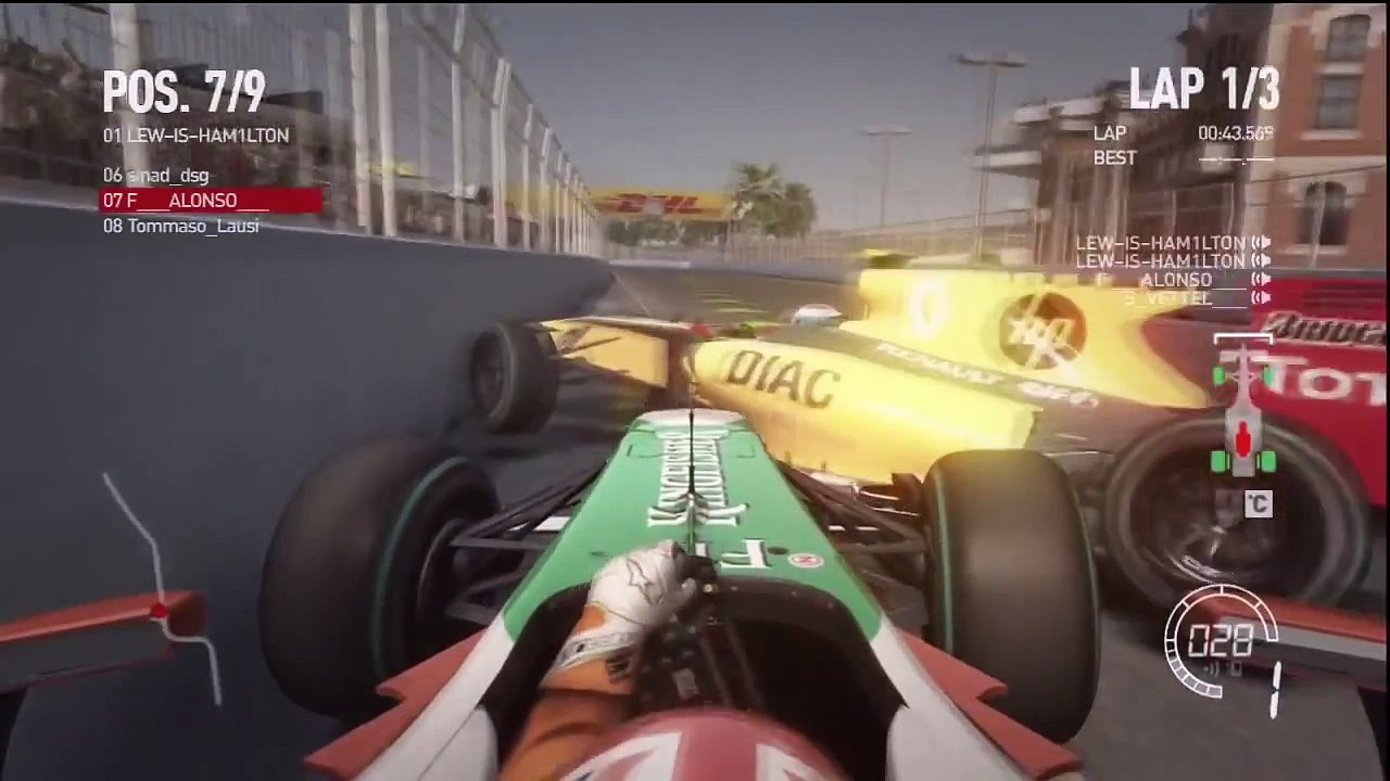 F1 2010 PS3 - Crash Montage with Commentary