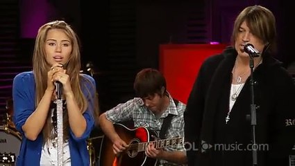 Miley Cyrus and Billy Ray Cyrus - Butterfly Fly Away - AOL Music Sessions - HQ