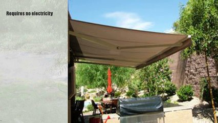 ALEKO® 10x8 Feet Retractable Patio Awning, SAND COLOR