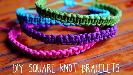 DIY Stackable Square Knot/Cobra Stitch Bracelets