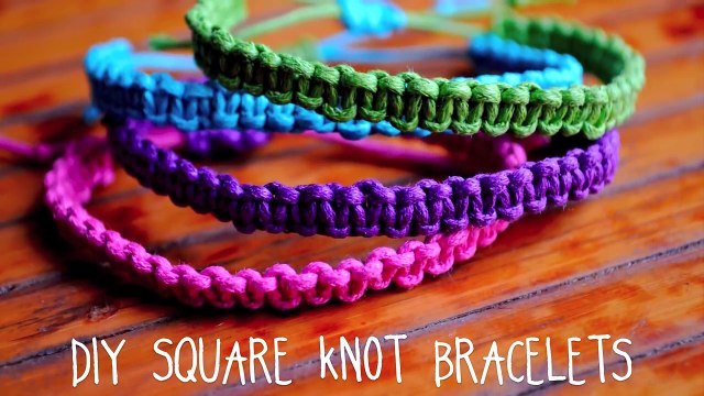DIY Stackable Square Knot/Cobra Stitch Bracelets