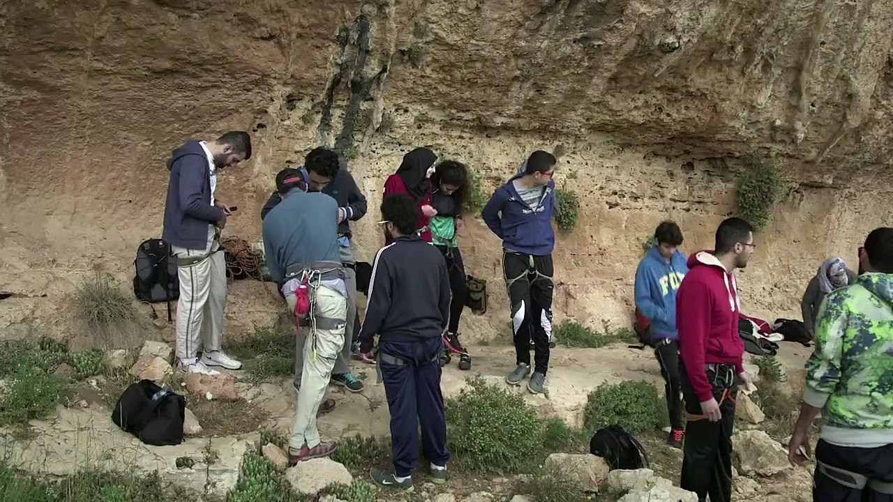 Des jeunes Palestiniens prennent goût à l'escalade