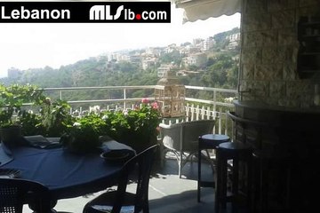 Open Mountain View Apartment  For Sale In Baabdat
