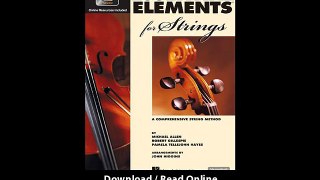 Download Essential Elements for Strings Book with EEi Cello By Robert Gillespie