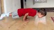 New Amazing Boy performs 90 Degree Pushups