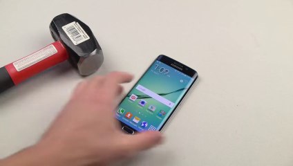 Samsung Galaxy S6 Edge Hammer & Knife Scratch Test