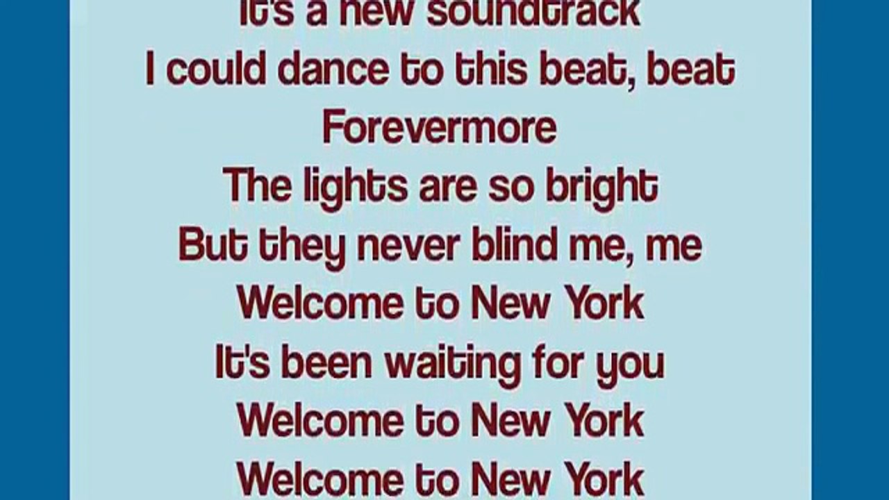 Taylor Swift- Welcome to New York Lyrics - video Dailymotion