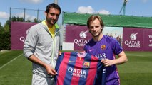 Encuentro entre Rakitic i Marin Cilic en la Ciudad Deportiva Joan Gamper