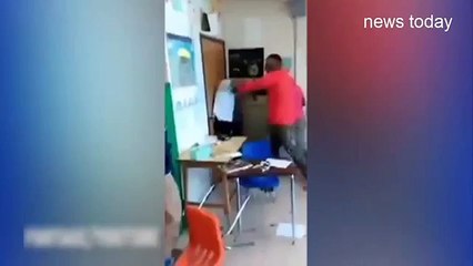 Teacher put teenage pupil in 'chokehold' while breaking up classroom fight