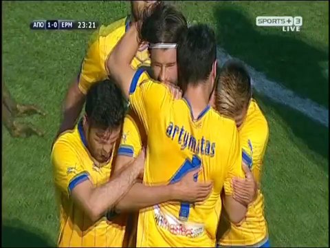 ΑΠΟΕΛ-Ερμής Γκολ Λάνιγκ 24'