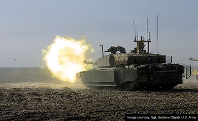 British Army  Challenge Tank in Action