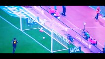 Lionel Messi celebrating fail on his 400th Barcelona goal