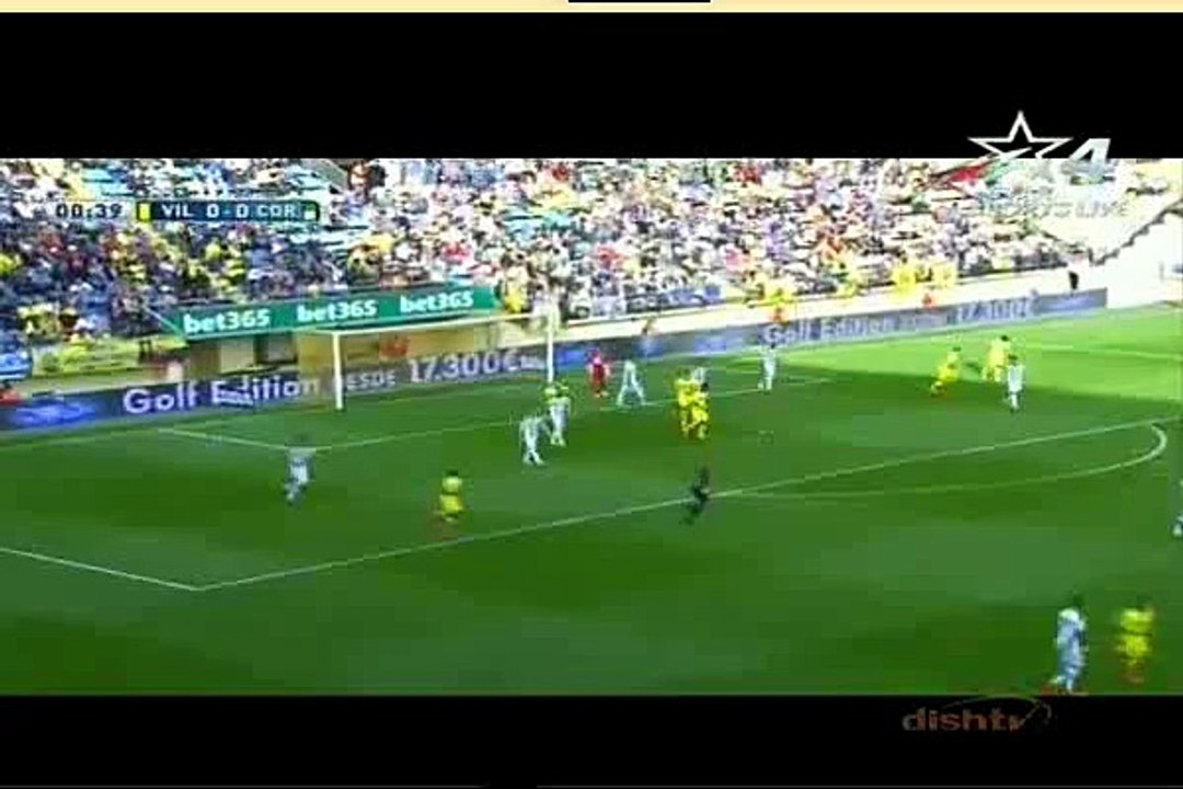 villarreal v. cordoba Manuel Trigueros hits the crossbar