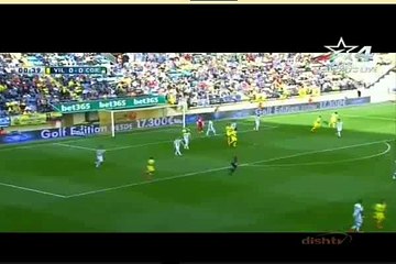 villarreal v. cordoba Manuel Trigueros hits the crossbar