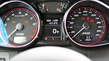 Driving an Audi R8 V10 5.2 FSI on German Autobahn - Topspeed: 330 km/h