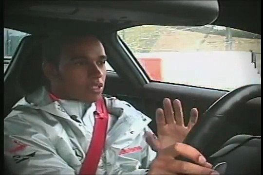 Lewis Hamilton drives the Mclaren Mercedes SLR 722 on a wet Silverstone circuit!!