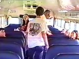 Fat bus driver fights with child