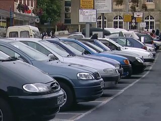 Crazy lady driver fights for parking space