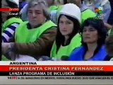 Argentina La presidenta Cristina Fernández anunció Plan de inclusión Social 01/10/2009
