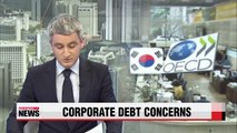 Korea's corporate debt-to-GDP ranks 7th out of 15 key OECD countries