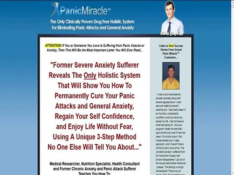 Panic Miracle (tm) Top Panic & Anxiety Cure On CB! REVIEW + BONUS!